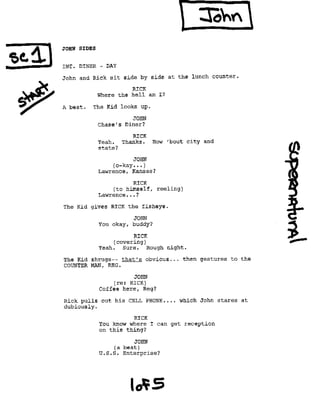 Supernatural 4.03 In the Beginning Casting Sides - John Winchester