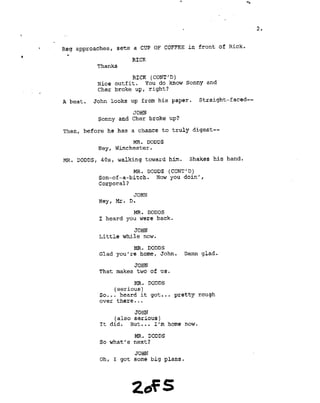 Supernatural 4.03 In the Beginning Casting Sides - John Winchester