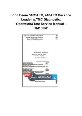 John Deere 410J Manual | PDF
