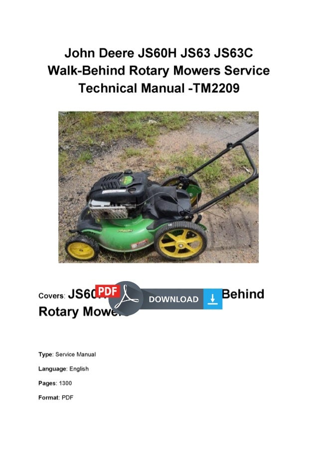 John Deere JS63C Manual