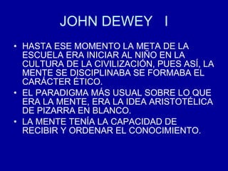 JOHN DEWEY  I ,[object Object],[object Object],[object Object]