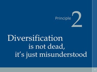 Principle

Diversification

2

is not dead,
it’s just misunderstood
10

 