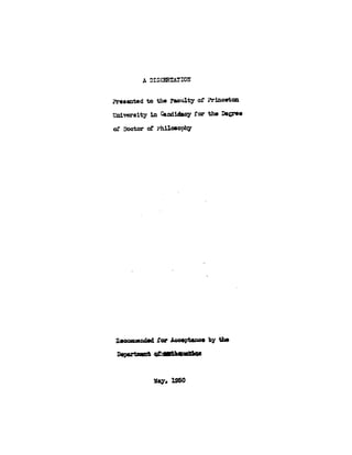 John Nash   Ph D Thesis