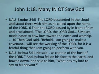 John 1;18-51, Is believing/receiving a work;? No one has seen God ...