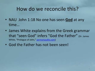 John 1;18-51, Is believing/receiving a work;? No one has seen God ...