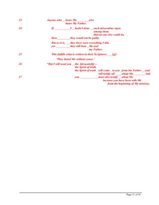 Scripted Words BIBLE - The Words of Jesus, Spoken and Scripted for Us | PDF