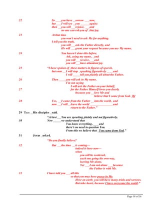 Scripted Words BIBLE - The Words of Jesus, Spoken and Scripted for Us | PDF