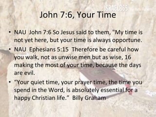 John 7, Time Is Not Yet, Division, Receiving The Spirit, Jesus In Scr…