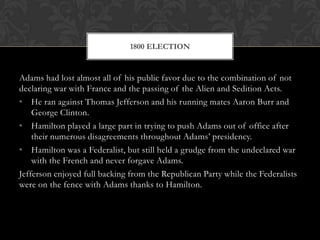 Also, replacing the hero of the Revolutionary War was not an easy task.PRESDENTIAL Election 1796