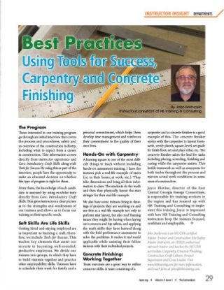 John ambrosia best practices using tools for success carpentry and concrete finishing