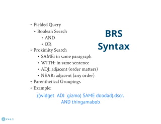 Implementing a Custom Search Syntax using Solr, Lucene, and Parboiled