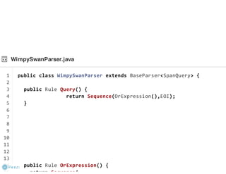 Implementing a Custom Search Syntax using Solr, Lucene, and Parboiled