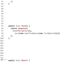 Implementing a Custom Search Syntax using Solr, Lucene, and Parboiled