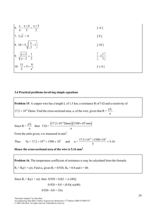 24
“Remedial Algebra” by John Bird
Accompanying John Bird’s Higher Engineering Mathematics 5th
Edition, ISBN 0750681527
© ...