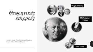 Θεωρητικές
επιρροές
Holmes, J. (2009). Ο John Bowlby και η θεωρία του
δεσμού. Αθήνα : Ελληνικά Γράμματα.
5
Ψυχανάλυση
Εξέλιξη των
Ειδών
Ηθολογία
 