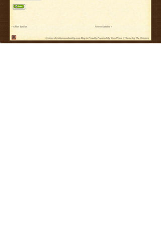 « Older Entries                                              Newer Entries »



                  © 2010 christiannonduality.com Blog is Proudly Powered By WordPress | Theme by The Cloisters
 