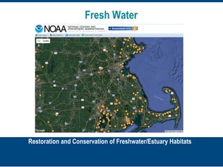 Fresh Water
Restoration and Conservation of Freshwater/Estuary Habitats
 