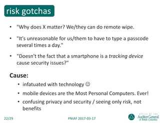 inventory gotcha
23/29 PNIAF 2017‐03‐17
Devices 
billed by 
carrier
Devices
on MDM
unknown 
devices
•unofficial channels 
...