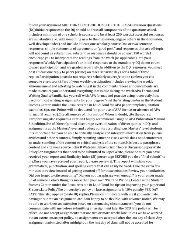 John B Watsons Behaviorism Theory Discussion Docx John B Watsons Behaviorism Theory Discussion Docx