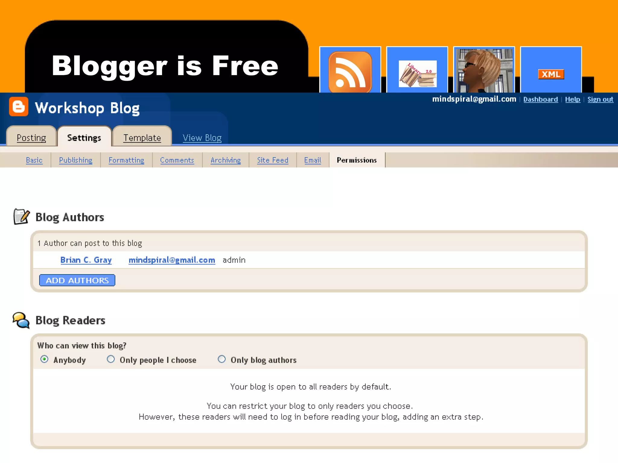 Blogger is Free 