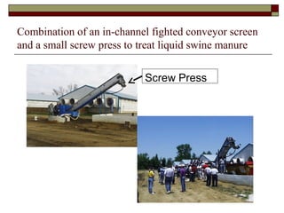 Benefits of using liquid-solid separation with manure treatment lagoons ...