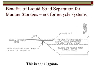 Benefits of using liquid-solid separation with manure treatment lagoons