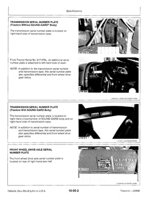 John deere 2755 tractor service repair manual | PDF