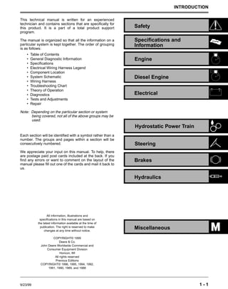 John deere 455 lawn garden tractor service repair manual PDF