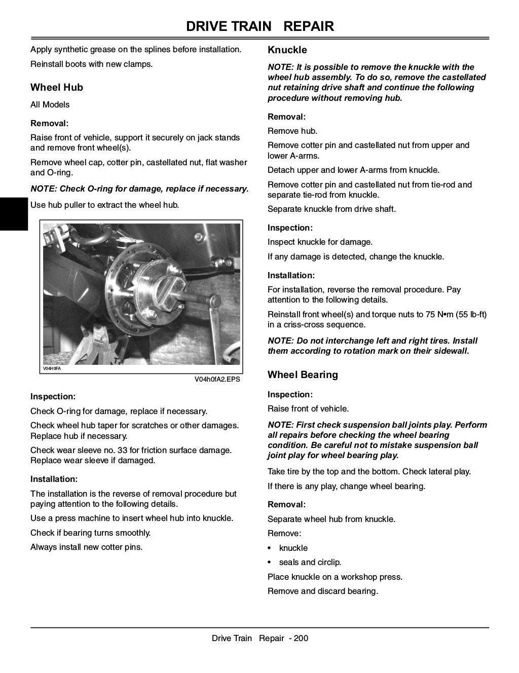 John deere 500 ex buck utility atv service repair manual (tm2153)