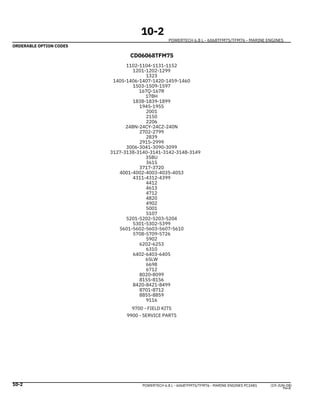 John Deere 6068TFM75 – 6068TFM76 Marine Engines Parts Catalog Manual | PDF