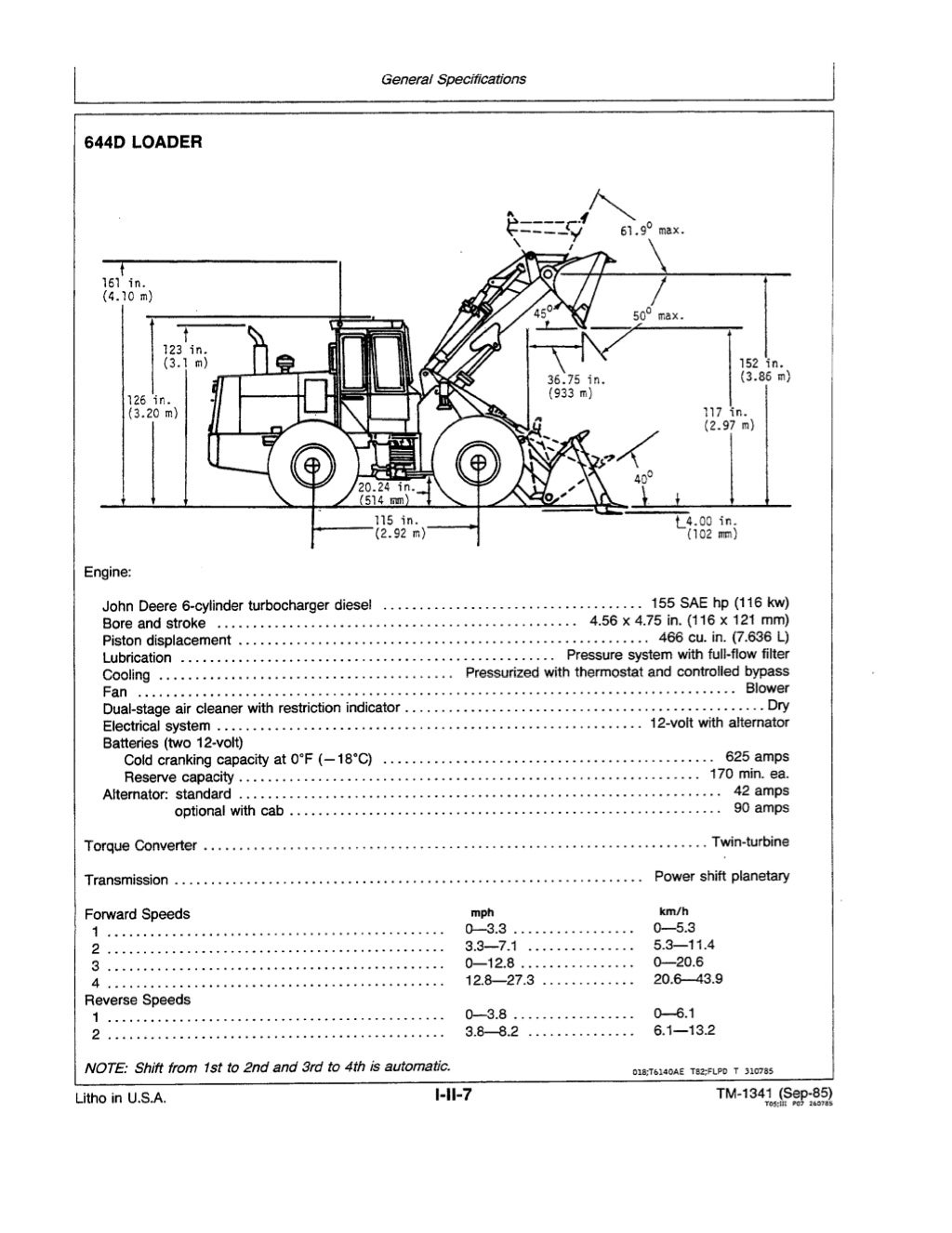 John deere 644 d loader service repair manual