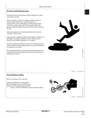 John Deere Tractor 6820, 6920 and 6920S Repair Manual TM4756 - PDF File ...