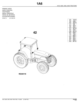 John deere 8100, 8200, 8300, 8400 tractors parts catalog