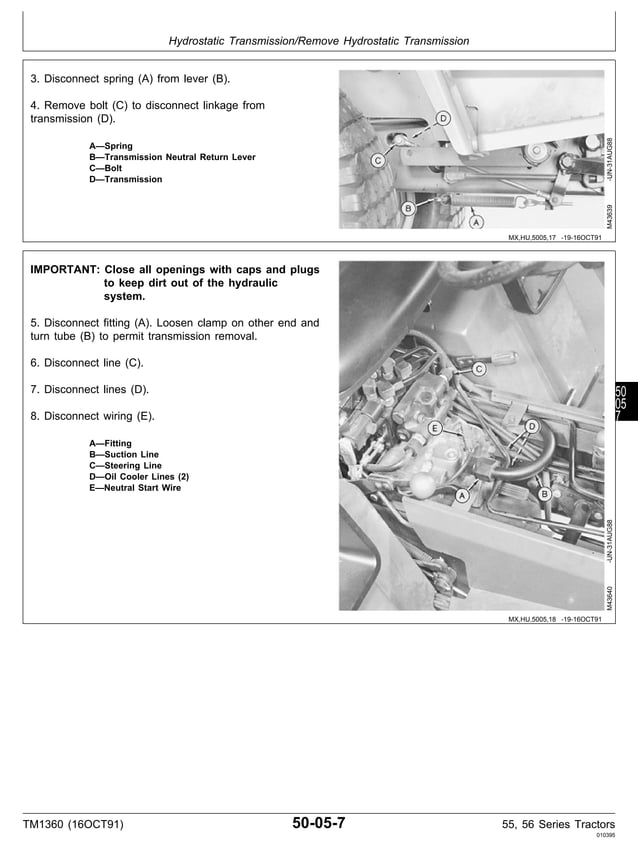 John deere 955 compact utility tractor service repair manual PDF