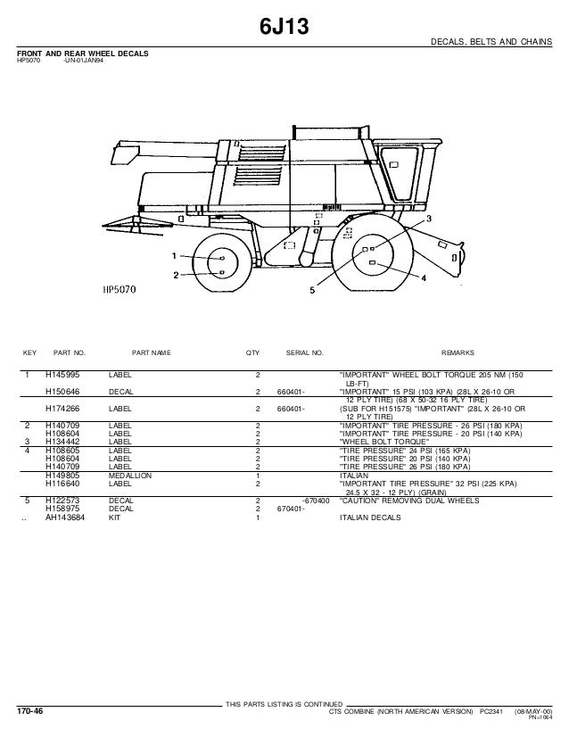 John deere cts combine parts catalog