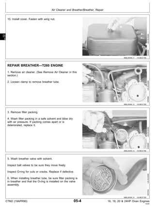 John deere engines onan 24 hp engines service repair manual PDF