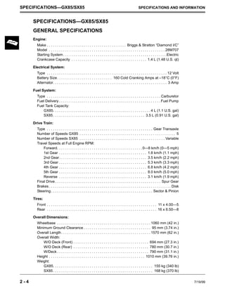 John deere gx85 riding mower service repair manual PDF