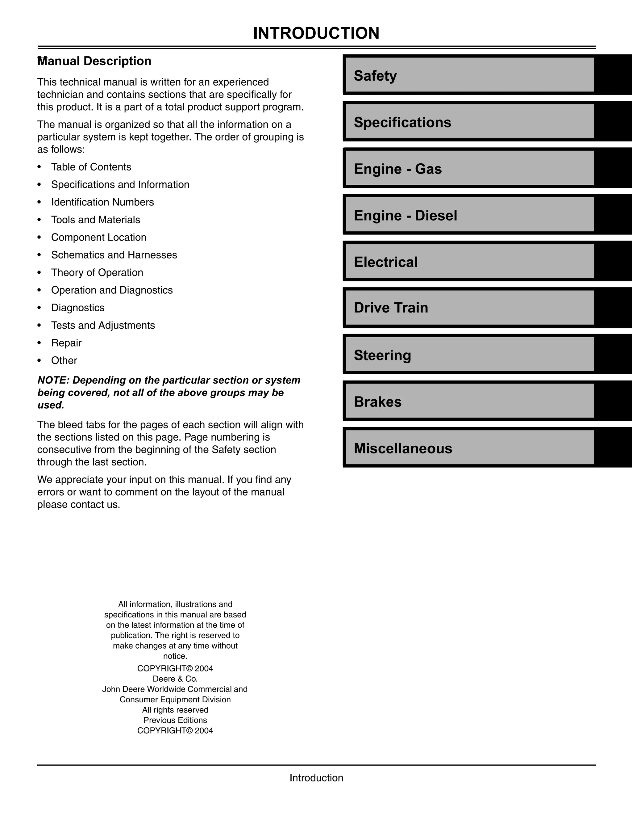 John deere hpx 4 x2 and 4x4 gas and diesel gator utility vehicle service  repair manual (tm2195) | PDF