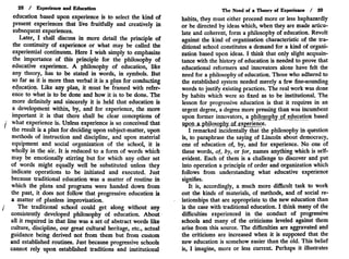 John dewey experience and education - chapter 2 | PDF
