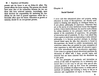 John dewey   experience and education - chapter 3