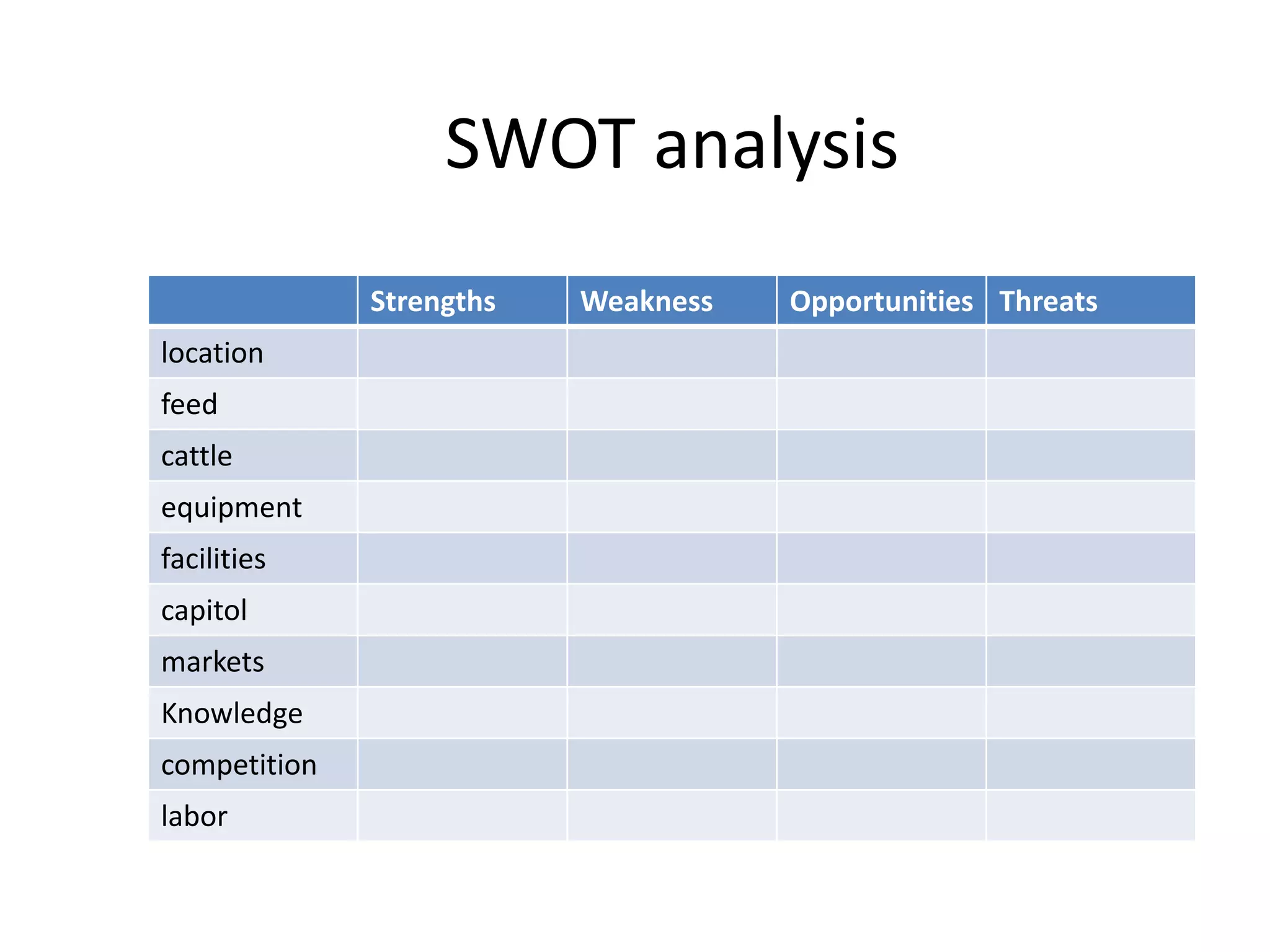 SWOT analysis