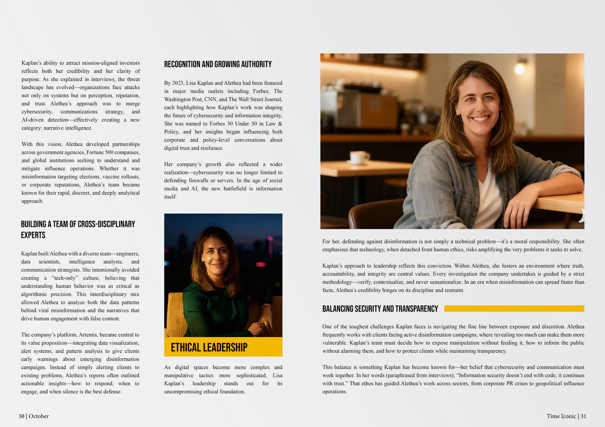 Time Iconic | 31
30 | January Time Iconic | 31
30 | October