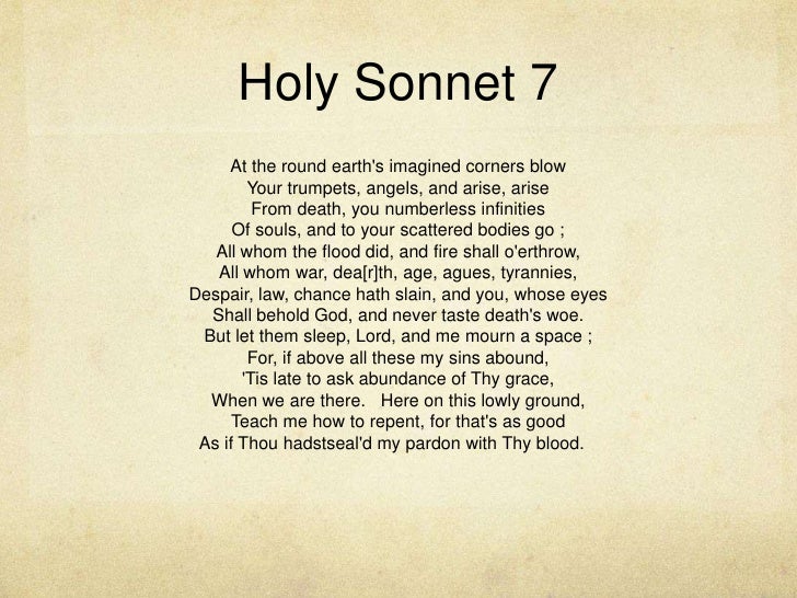 john donne holy sonnet 7