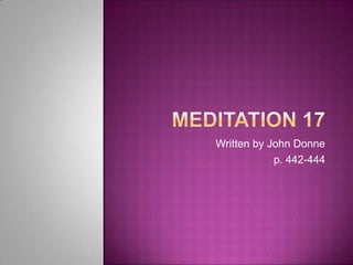 john donne meditation 17 analysis