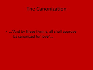metaphysical conceit in the canonization