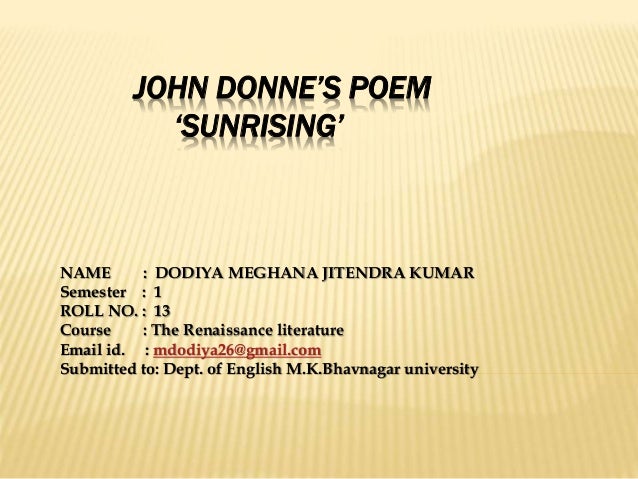 john dunne poem