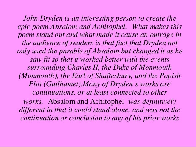 essay of dramatic poesy by john dryden While at westminster, dryden published his first verses, an elegy. essay of dramatic poesy by john dryden While at westminster, dryden published his first verses, an elegy.