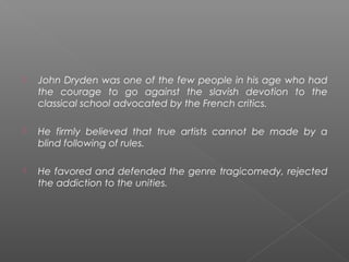John Dryden as a Critic PPT