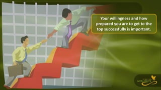 Your willingness and how
prepared you are to get to the
top successfully is important.
 