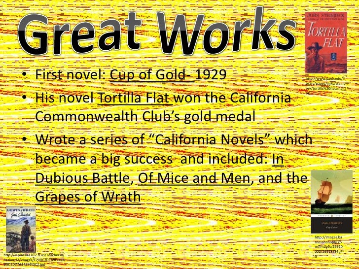 john steinbeck powerpoint works of john steinbeck